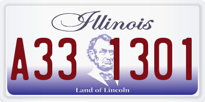 IL license plate A331301