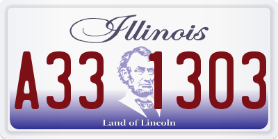 IL license plate A331303