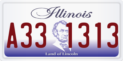 IL license plate A331313
