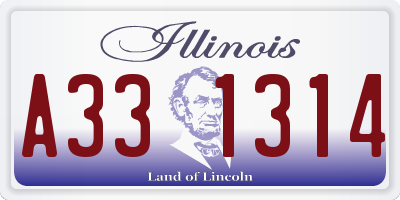 IL license plate A331314