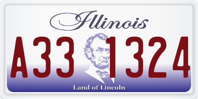 IL license plate A331324