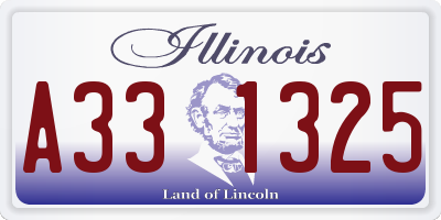 IL license plate A331325