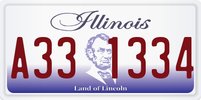 IL license plate A331334