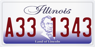 IL license plate A331343