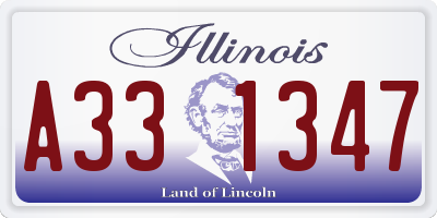 IL license plate A331347