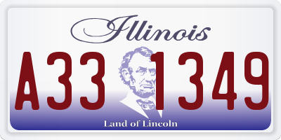 IL license plate A331349