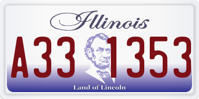 IL license plate A331353