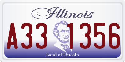 IL license plate A331356