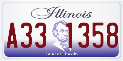 IL license plate A331358