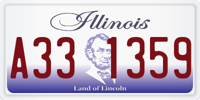 IL license plate A331359