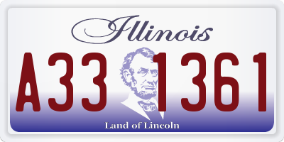 IL license plate A331361