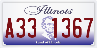 IL license plate A331367