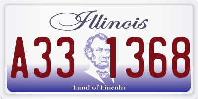 IL license plate A331368