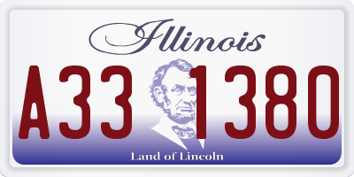 IL license plate A331380