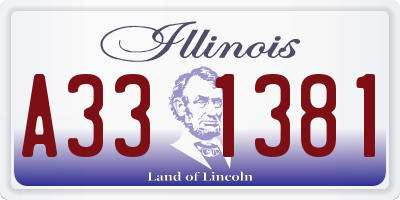 IL license plate A331381