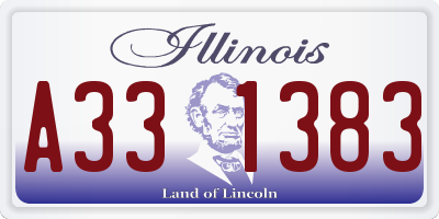 IL license plate A331383