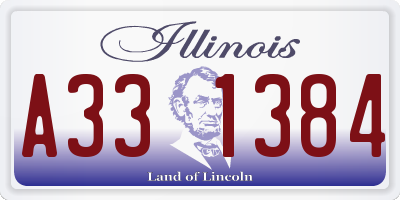 IL license plate A331384