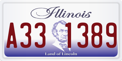 IL license plate A331389