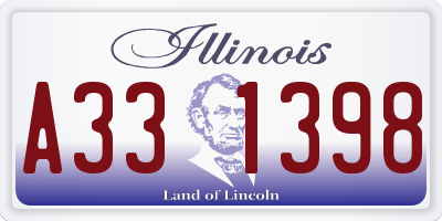IL license plate A331398