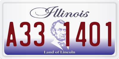 IL license plate A331401