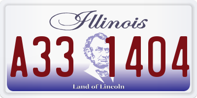 IL license plate A331404