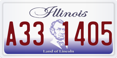 IL license plate A331405