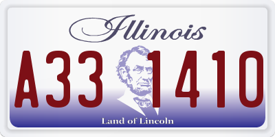 IL license plate A331410