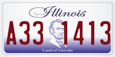 IL license plate A331413