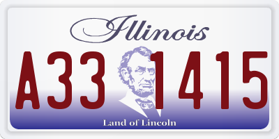 IL license plate A331415