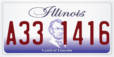 IL license plate A331416