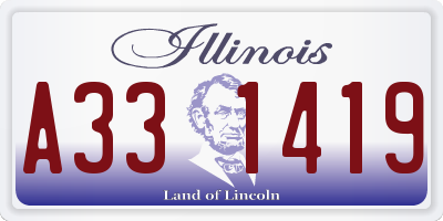 IL license plate A331419