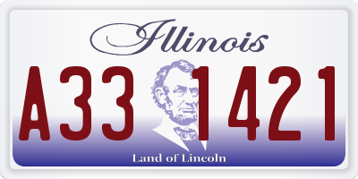 IL license plate A331421