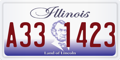 IL license plate A331423