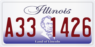 IL license plate A331426