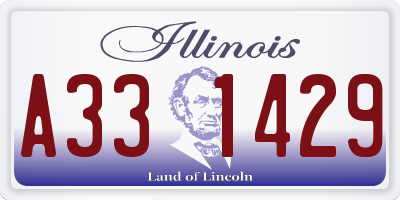 IL license plate A331429
