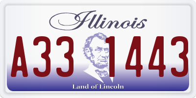 IL license plate A331443