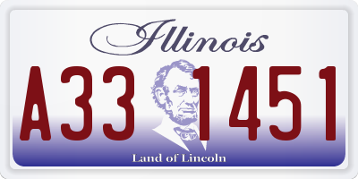 IL license plate A331451