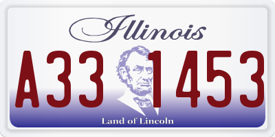 IL license plate A331453