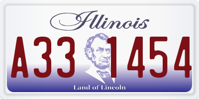 IL license plate A331454