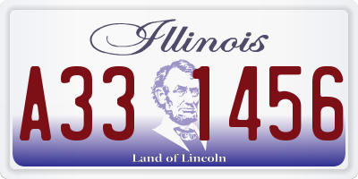 IL license plate A331456