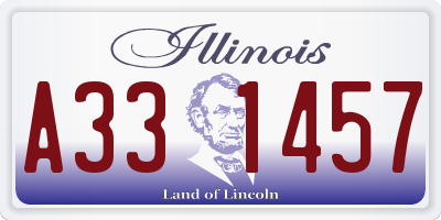 IL license plate A331457