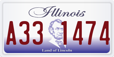 IL license plate A331474