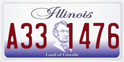 IL license plate A331476