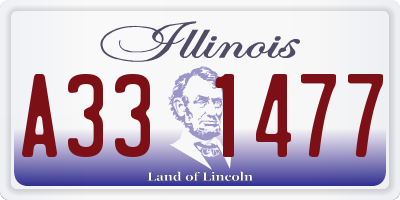 IL license plate A331477