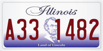 IL license plate A331482