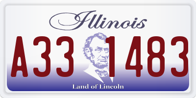 IL license plate A331483