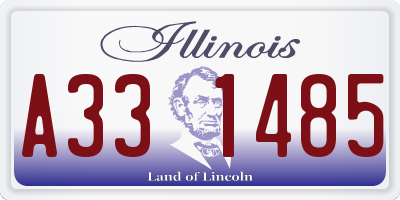 IL license plate A331485