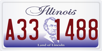 IL license plate A331488