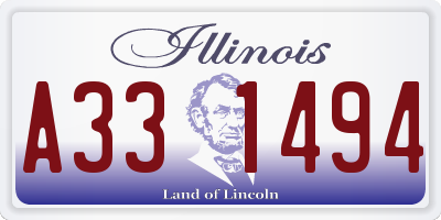IL license plate A331494