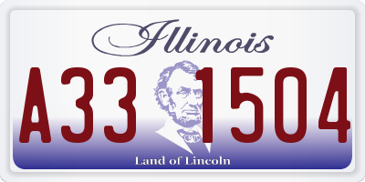 IL license plate A331504